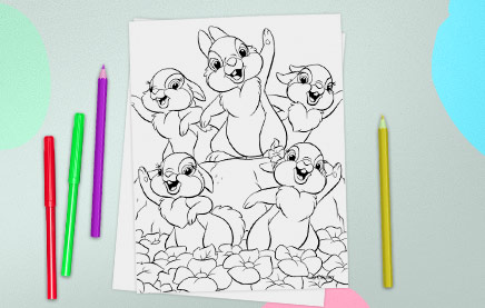 Coloriage PanPan et ses soeurs | La Cabane à Jouer