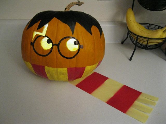 idées pour fabriquer une citrouille d'Halloween harry potter