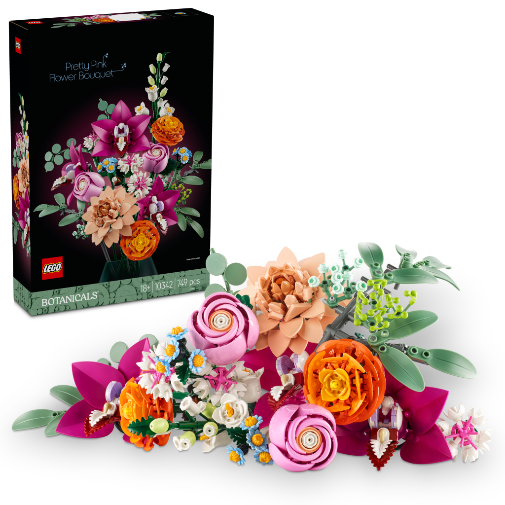 boîte LEGO 10342 Le joli bouquet de fleurs roses