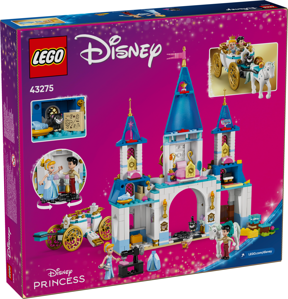 boîte LEGO Disney Princess 43275 : Le Château de Cendrillon et la Calèche