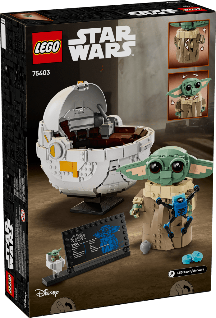 boîte LEGO Star Wars 75403 : Grogu et son landau