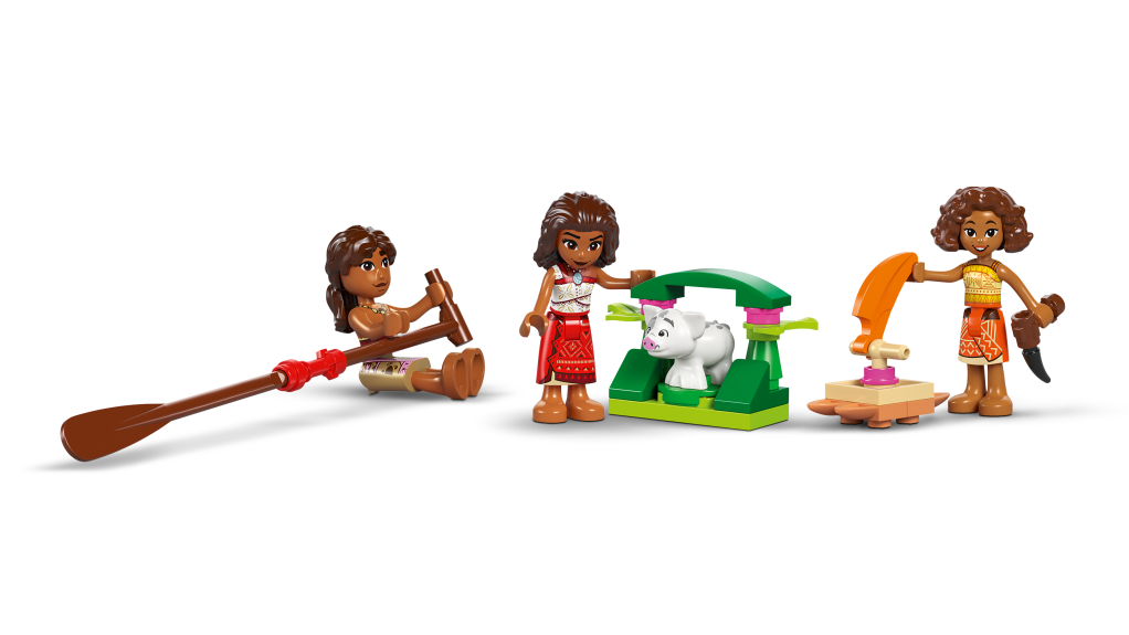 personnages LEGO Disney 43270 : Le Bateau d’Aventure de Vaiana